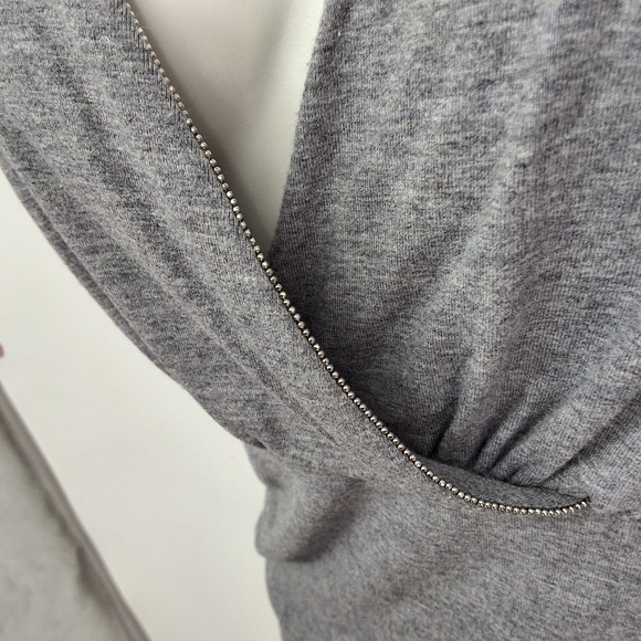 White House Black Market MediumGray Knit Dress - Picture 4 of 6